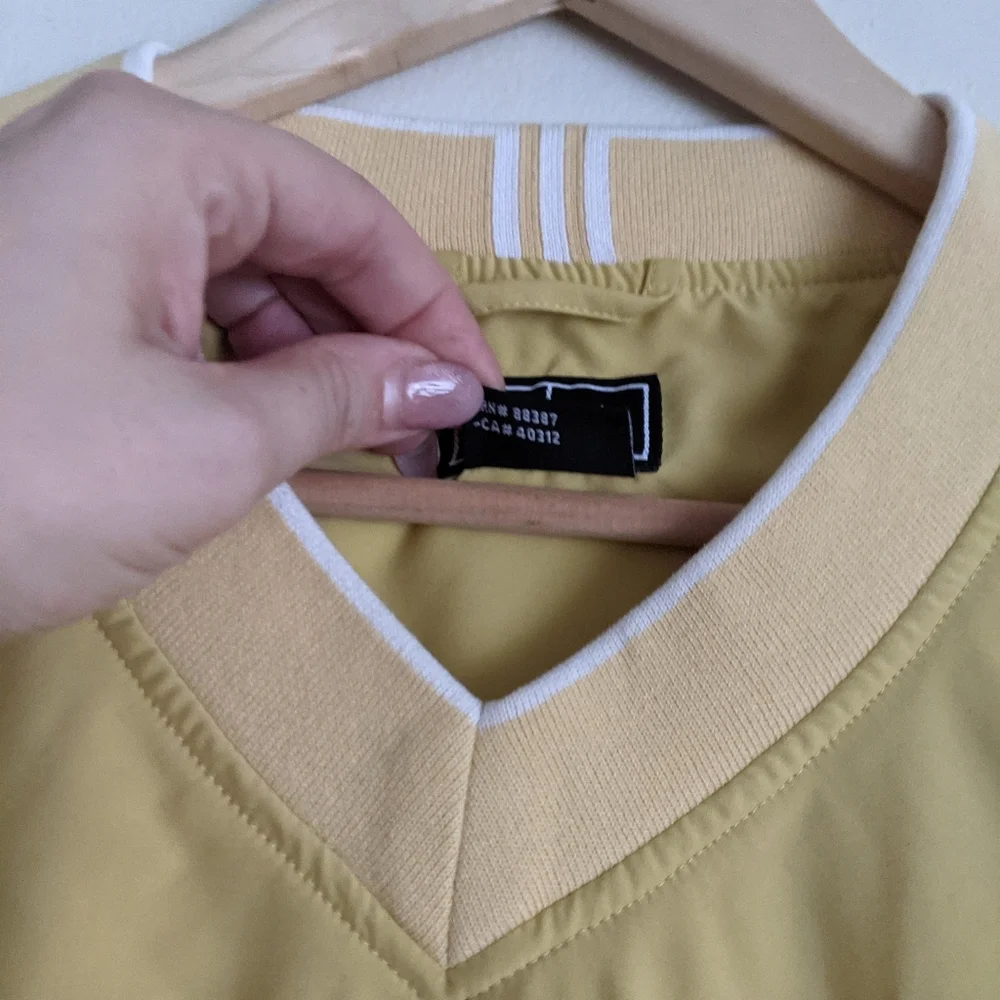 Adidas Wind Shirt Men's Yellow Climaproof Pullover Jacket Windbreaker L
